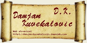 Damjan Kuvekalović vizit kartica